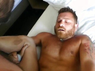 We Filled up Riley's Ass with so much Cum it was Squirting out his Mouth!
